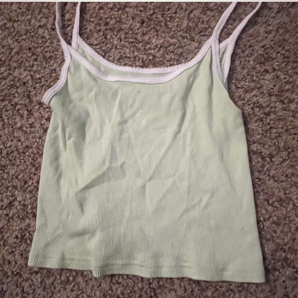 Mint Green Ribbed Tank Top